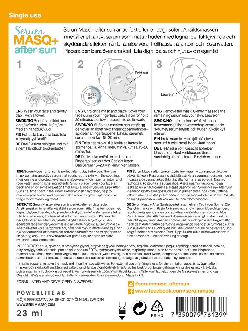Masq+ Serummasq After Sun - Bild 2